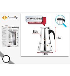 Sfamily Caffettiera Acciaio Inox - 6 Tazze