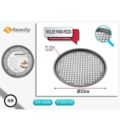 TEGLIA PER PIZZA FORATO 33*1,5CMS Family