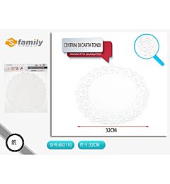 CENTRINI DI CARTA TONDI 32CMS Family