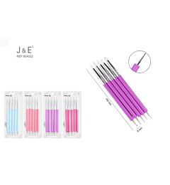 J&E SET PENNELLI NAIL ART 5PZ