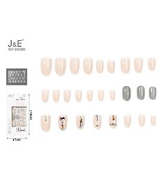 J&E UNGHIE FINTE CON DIAMANTE - NUDE 24PZ