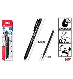 MP PENNA SCATTO CANCELLABILE 0.7MM RICARICA NEROMp