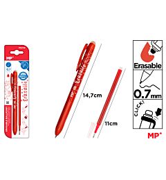 MP PENNA SCATTO CANCELLABILE 0.7MM RICARICA ROSSMp