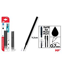 MP RICARICA CANCELLABILE 0.7MM NERO 3PZMp
