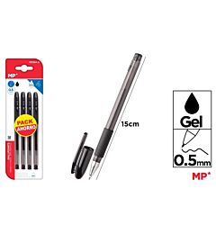 MP PENNA GEL 0.5MM NERO - 4PZMp