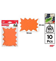 MP ETICHETTE PREZZI PN345 ARANCIO FLUO - 10PZ