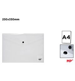 MP BUSTA TRASPARENTE A BOTTONE A4 2PZ