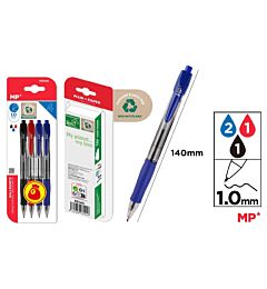 MP PENNA SCATTO 1.0MM 2*B/N/R - 4PZ