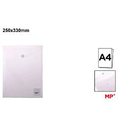 MP BUSTA VERTICALE CHIUSURA VELCRO BIANCO - A4