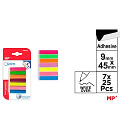 MP SEGNAPAGINA ADESIVI 45X9MM 25X7 COLORI FLUOMp