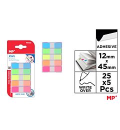 MP SEGNAPAGINA ADESIVI 44X12MM 25X5 COLORI PASTELMp