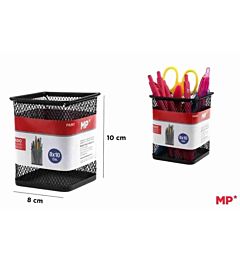 MP PORTAPENNE IN METALLO QUADRATO - NEROMp