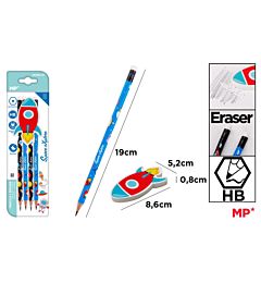 MP MATITE HB CON GOMMA 4PZ