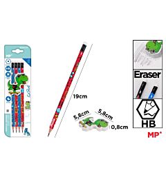 MP MATITE HB CON GOMMA 4PZ