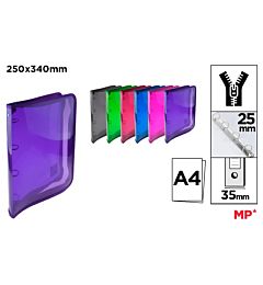 MP RACCOGLITORE 4 ANELLI A4 - CHIUSURA ZIP