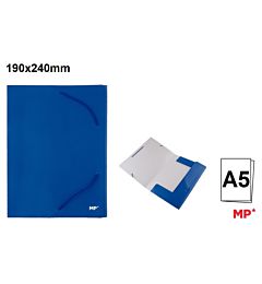 MP CARTELLA 3 LEMBI A5 CHIUSURA ELASTICO BLU
