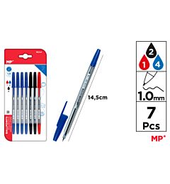 MP PENNA SFERA 1.0MM B/N/R - 7PZ