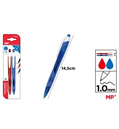 MP PENNA SFERA A SCATTO 1.0MM 2PZ R/BMp