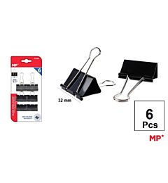 MP CLIP FERMACARTE NERO 32MM - 6PZ