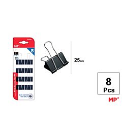 MP CLIP FERMACARTE NERO 25MM 8PZ