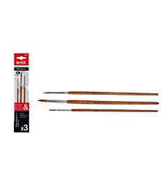 ARTIX PENNELLI PROF TONDI 3PZ LEGNO NATArtix