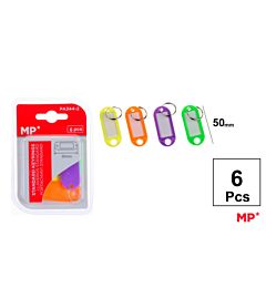 MP PORTACHIAVI CON TARGHETTA FLUO 50MM - 6PZ