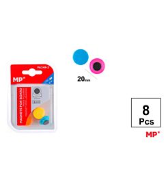 MP MAGNETI ROTONDI 20MM FLUO - 8PZ