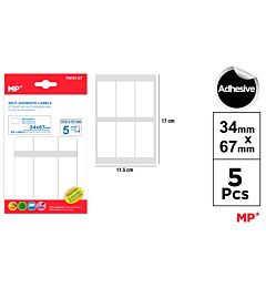 MP ETICHETTE ADESIVE STAMPABILI 67X34MM 30PZ BIANCMp