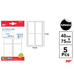 MP ETICHETTE ADESIVE STAMPABILI 75*40MM 20PZ BIANCMp