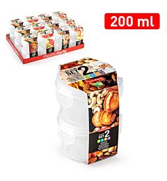 SET 2 CONTENITORI TONDI 200 MLPlastic Forte