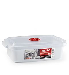 CASSERUOLA MICROONDE 1,6 L RETTANGOLARE