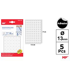MP ANELLI RINFORZANTI ADESIVI 13MM PER FOGLI FORATMp