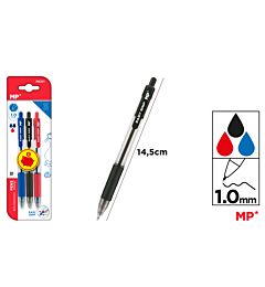 MP PENNA SFERA A SCATTO 1.0MM 3PZ 1*R/1*N/1*BMp