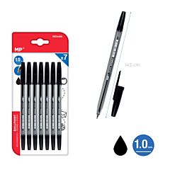 PENNE A SFERA NERO 7PZ 1,0MM MP