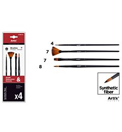 ARTIX SET PENNELLI PROF 19CM 4PZ ASSORT