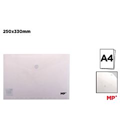 MP BUSTA TRASPARENTE A4 CHIUSURA VELCRO+PORTATESSE