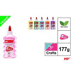 MP COLLA C/GLITTER COL.ASS. TRASPARENTI 177ML