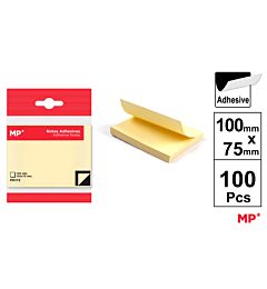 MP NOTE ADESIVE 100X75MM 75G 100F GIALLO CHIARO