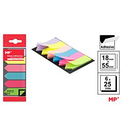 MP FOGLIETTI ADESIVI RIMOVIBILI 55*18MM 25*6F COL.Mp