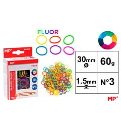 MP ELASTICI 30*1.5MM CONF. 60G COL. ASS. FLUOMp