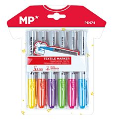 MP MARCATORE TESSUTI PUNTA TONDA 2.6MM 6PZ COL.ASS
