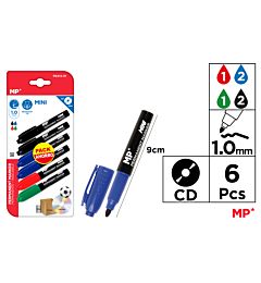 MP MINI MARCATORE PERM CD/DVD 1.0MM 6PZ 2*N/V/R/B