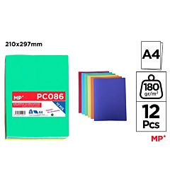 MP SOTTOCARTELLA CARTONCINO A4  ASSORTITI - 12PZ