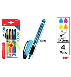 MP EVIDENZIATORE A PENNA 1-3MM 4PZ COL. ASS. FLUO