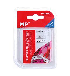 MP MOLLETTE IN LEGNO 25MM CONF. 20PZ COL. ASS.Mp