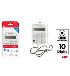 MP CALCOLATRICE DESKTOP 10 CIFRE SOLARE BIANCOMp