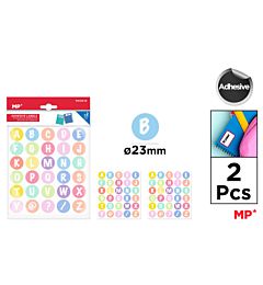MP ETICHETTE ADESIVE ROTONDE 23MM ALFABETO COL. ASMp