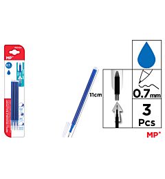 MP RICARICA PENNA CANCELLABILE 0.7MM 3PZ BLUMp