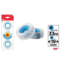 MP NASTRO ADESIVO CRYSTAL 19MM x 33M - 3PZ