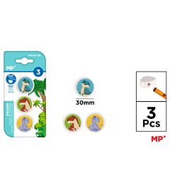 MP GOMMA DA CANCELLARE CON FORO MATITA 3PZ DINOSAU